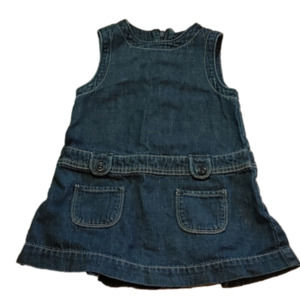 3/$25 BABY Gap Denim dark blue sleeveless dress size 18-24 months